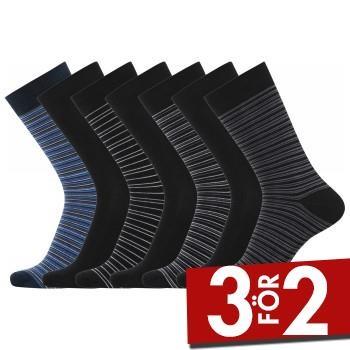 Dovre Strumpor 7P Bamboo Socks Svart/Blå Strl 45/48 Herr