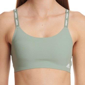 adidas BH BOS Micro Cut Free Scoop Lounge Bra Oliv Small Dam