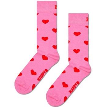 Happy Sock Heart Sock Strumpor Rosa Mönstrad bomull Strl 41/46