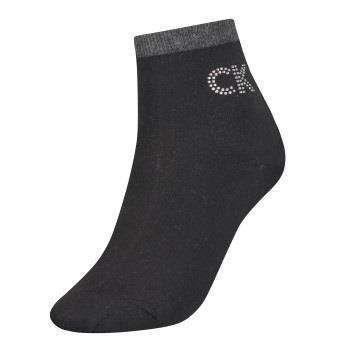 Calvin Klein Strumpor Women Big Crystal Logo Short Sock Svart One Size...