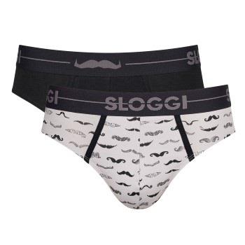 Sloggi Kalsonger 2P Men GO Movember Mini Svart/Vit bomull Medium Herr