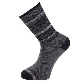 Trofe Knitted Patterned Wool Sock Strumpor Grå Strl 39/42 Dam