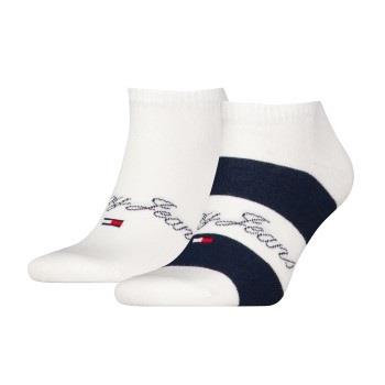 Tommy Hilfiger Strumpor 2P Rugby Sneaker Socks Vit/Marin Strl 35/38