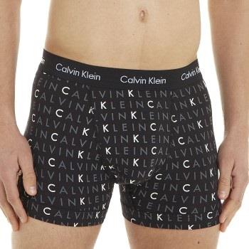 Calvin Klein Kalsonger 9P Cotton Stretch Trunks Svart Mönster bomull S...