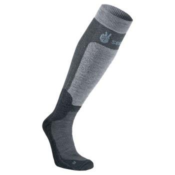 Seger Strumpor Byggmark Mid Compression Sock Svart/Grå Strl 46/48