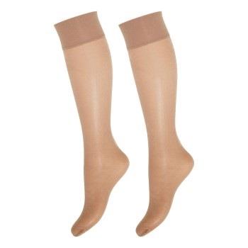 Decoy Strumpor 2P Soft Lux 15 DEN Knee-high Socks Ljusbrun polyamid On...