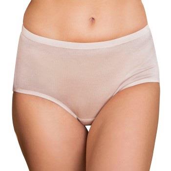 Lady Avenue Trosor Silk Jersey Midi Brief Champagne silke Small Dam