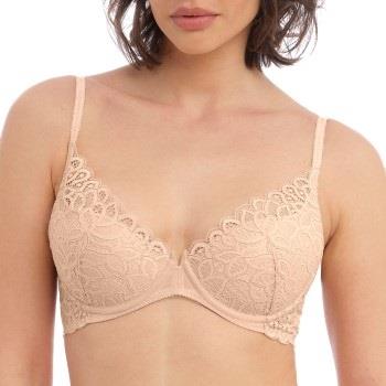 Wacoal BH Raffine Plunge Push Up Bra Beige A 70 Dam