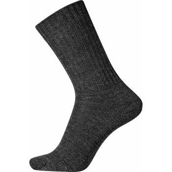 Egtved Strumpor Wool Ribbed Sock Mörkgrå Strl 45/48