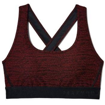 Under Armour BH Crossback Jacquard Sports Bra Röd Mönstrad polyester S...