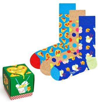 Happy socks Strumpor 3P Pizza Love Sock Gift Box Flerfärgad bomull Str...