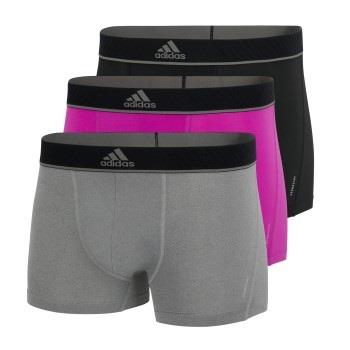 adidas Kalsonger 3P Sport Trunk Grå/Rosa polyester Small Herr