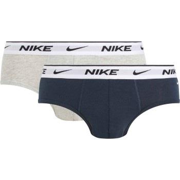 Nike Kalsonger 2P Everyday Cotton Stretch Brief Grå/Blå bomull Small H...