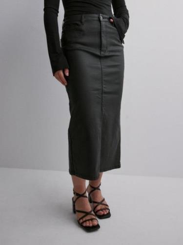 Object Collectors Item - Midikjolar - Black - Objnaya Coated Mw Skirt ...