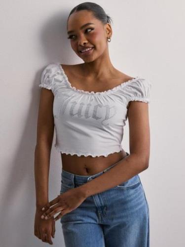 Juicy Couture - Crop tops - White - Brodie Top - Toppar & T-shirts