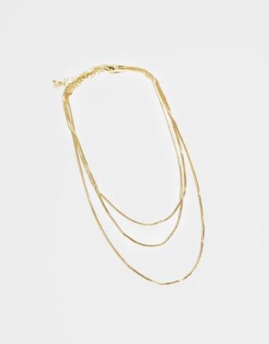 Pieces - Guld - Fpkuvena a Necklace Pack Plated