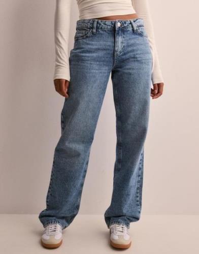 Pieces - Blå - Pcnoelle Lw Straight Jeans