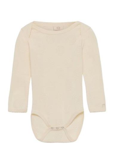 Body L.s. Bodies Long-sleeved Cream Smallstuff