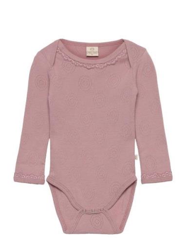 Body L.s. Bodies Long-sleeved Pink Smallstuff