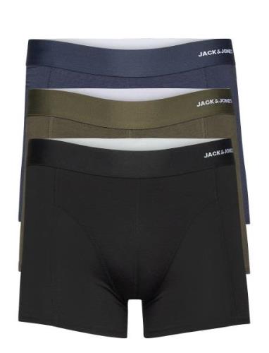 Jacbasic Bamboo Trunks 3 Pack Noos Boxerkalsonger Black Jack & J S