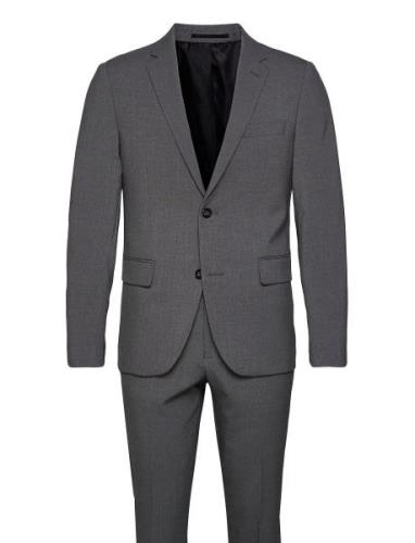 Plain Mens Suit - Normal Lenght Kostym Grey Lindbergh