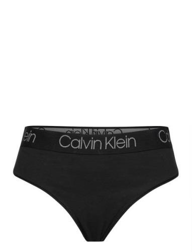 High Waist Thong Stringtrosa Underkläder Black Calvin Klein