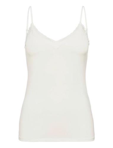 Pckate Lace Singlet Noos Top White Pieces