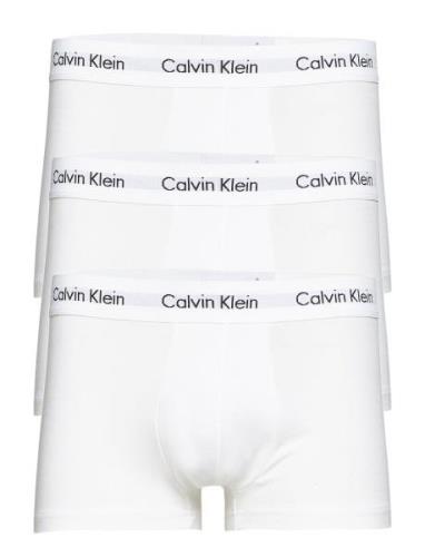 Low Rise Trunk 3Pk Boxerkalsonger White Calvin Klein