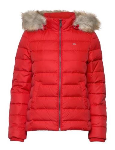 Tjw Basic Hooded Down Jacket Fodrad Jacka Red Tommy Jeans