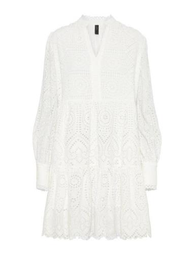 Yasholi Ls Dress S. Noos Kort Klänning White YAS