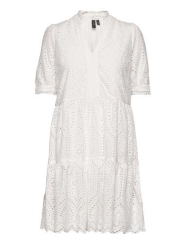 Holi Ss Dress Kort Klänning White YAS