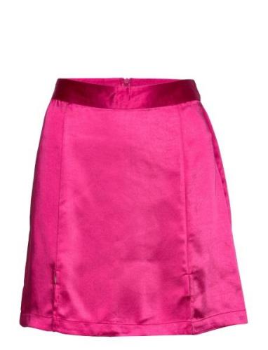 Satina Molanna Skirt Kort Kjol Pink Bzr