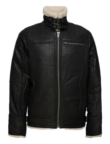 Axel Classic Pile Suede Jacket Läderjacka Skinnjacka Black Jofama