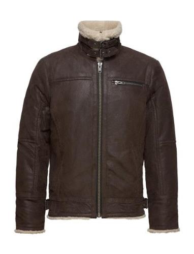 Axel Classic Pile Suede Jacket Läderjacka Skinnjacka Brown Jofama