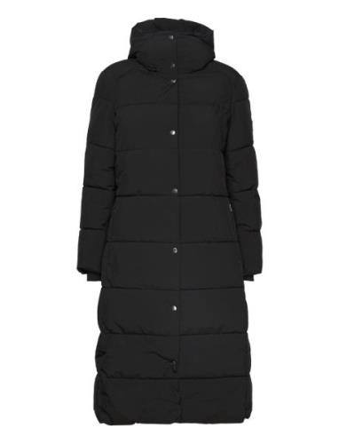 Savannah Long Puffer Coat Fodrad Rock Black Jofama