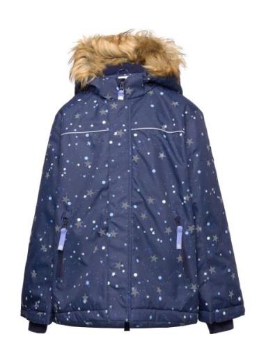 Nolan Reflective Winter Jacket Parka Jacka Blue Racoon