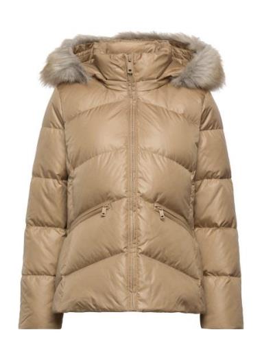 Essential Real Down Jacket Fodrad Jacka Beige Calvin Klein