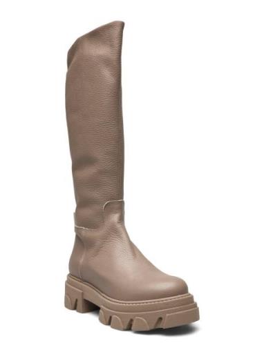 Mana Boot Höga Stövlar Beige Steve Madden