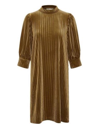 Kacaca Dress Kort Klänning Gold Kaffe