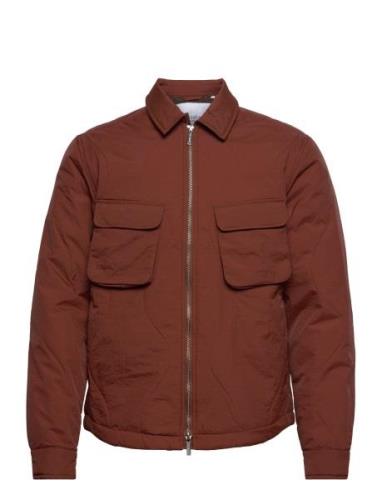 Harry Quilted Hybrid Jacket Kviltad Jacka Brown Les Deux