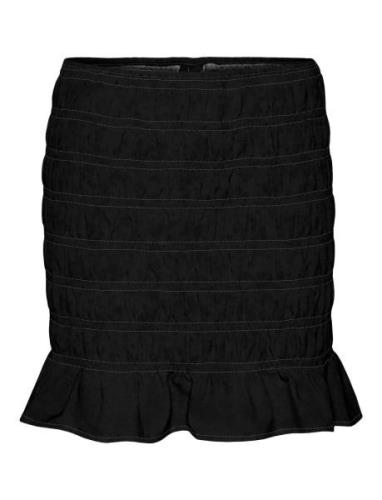 Vmsigne H/W Short Smock Skirt Exp Kort Kjol Black Vero Moda