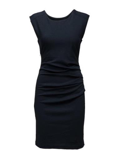 India Round-Neck Dress Kort Klänning Navy Kaffe