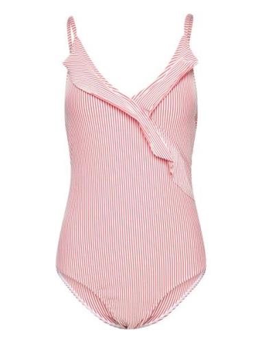 Striba Bly Frill Swimsuit Baddräkt Badkläder  Becksöndergaard