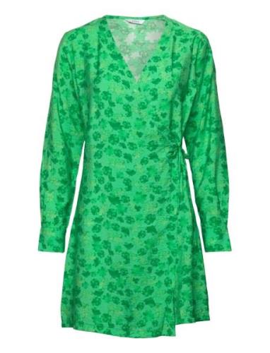 Envictoria Ls Short Dress Aop 6891 Kort Klänning Green Envii