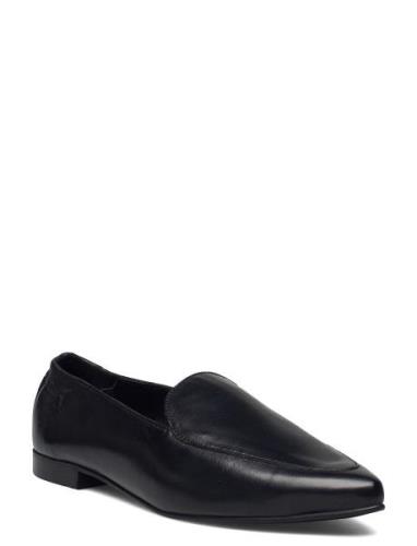 Biatracy Leather Loafer Loafers Låga Skor Black Bianco