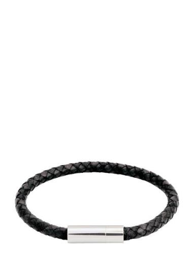 Franky Bracelet Leather Black Armband Smycken Black Edblad