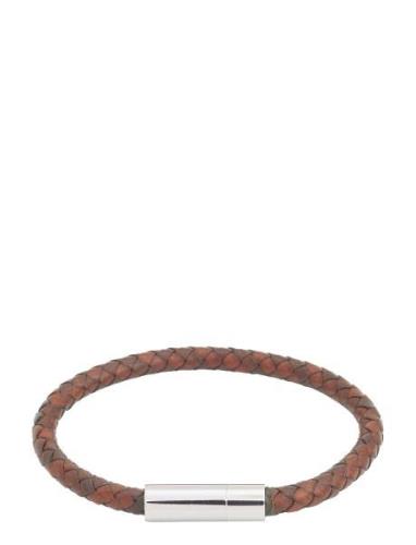 Franky Bracelet Leather Brown Armband Smycken Brown Edblad