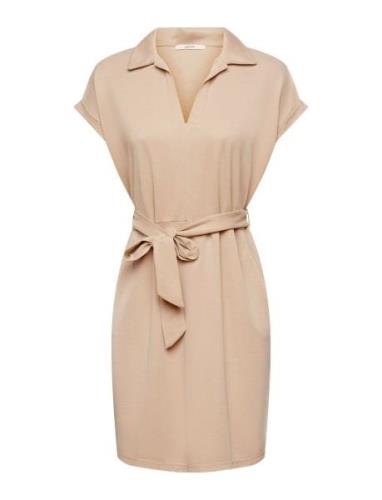 V-Necked Midi Dress Kort Klänning Brown Esprit Casual