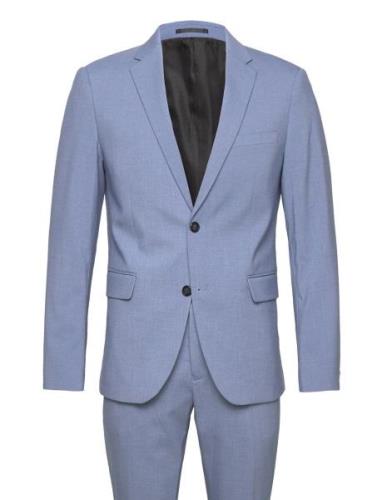 Plain Mens Suit Kostym Blue Lindbergh