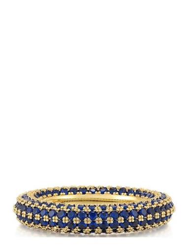 Pave Amalfi Ring- Blue Sapphire Gold Ring Smycken Blue LUV AJ